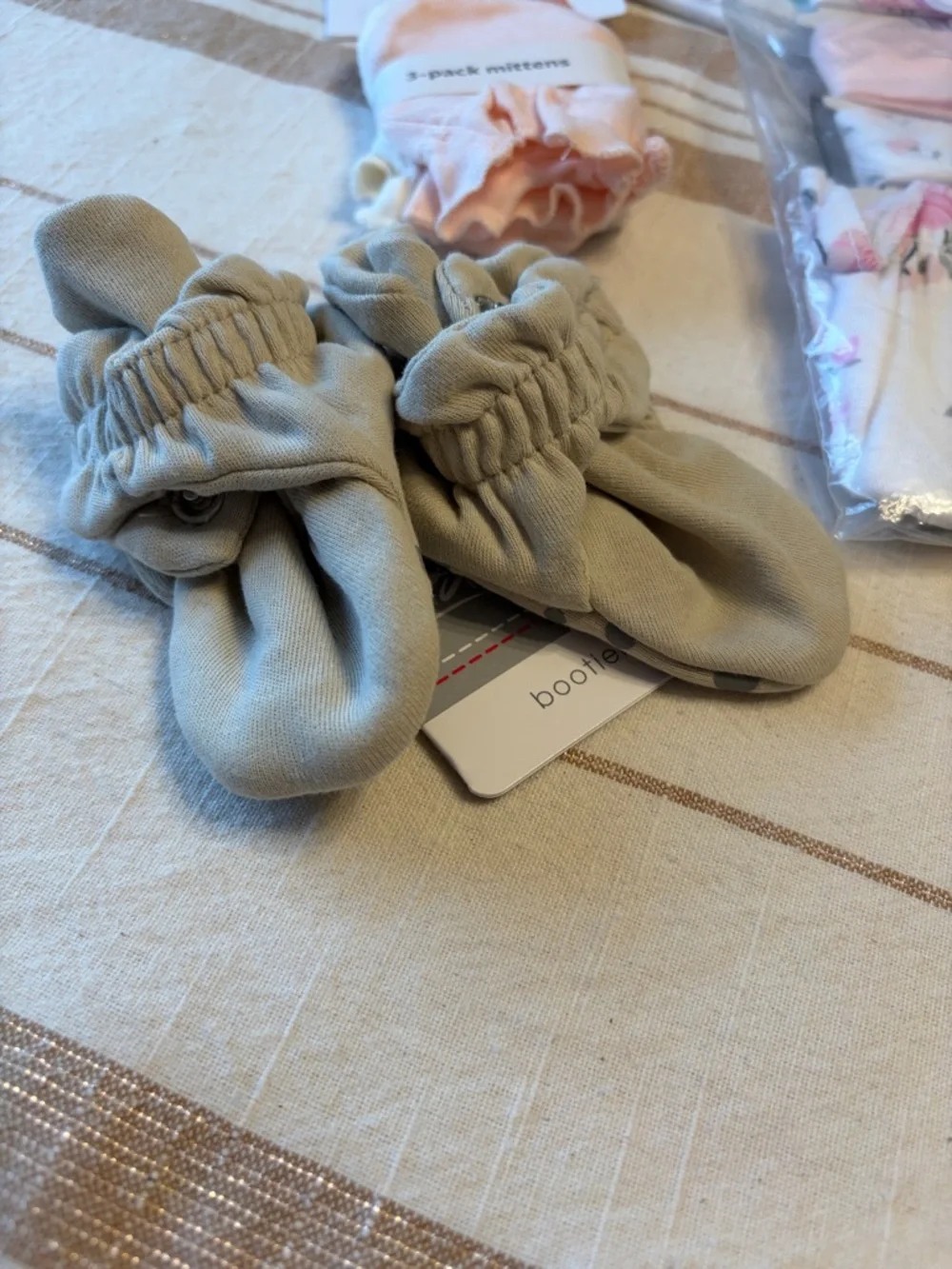 Baby Girl Mittens Booties and Bows